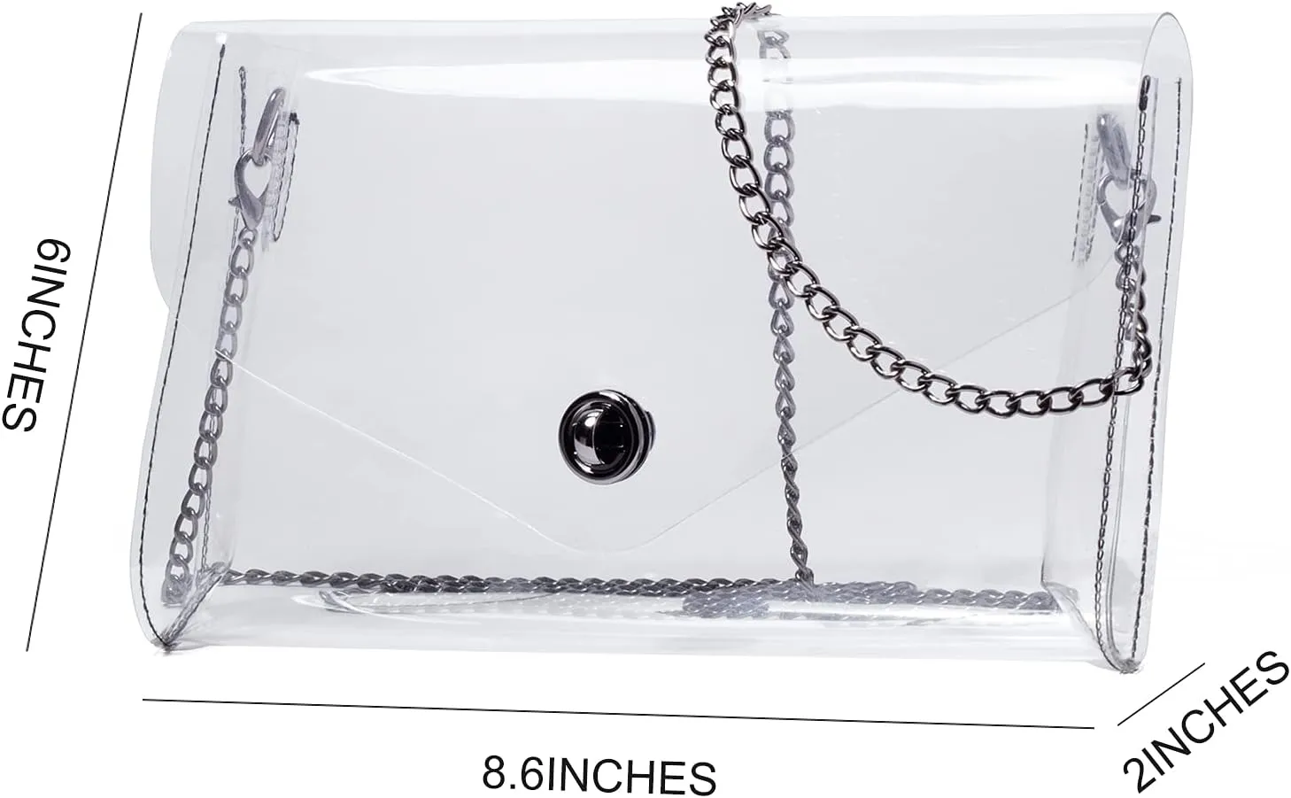 Vorspack Clear Purse for Women Clear Crossbody Bag Cute for Sports Concert Prom Party Present
