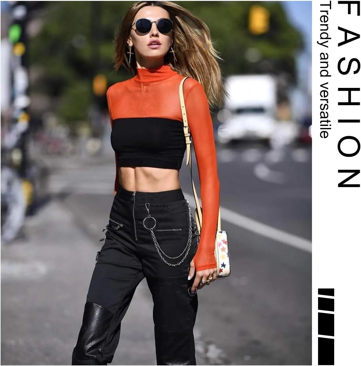 WHIPPY Double Grommet Belt for Women Men PU Leather Double Prong Buckle Vintage Punk Rock Jeans Belts