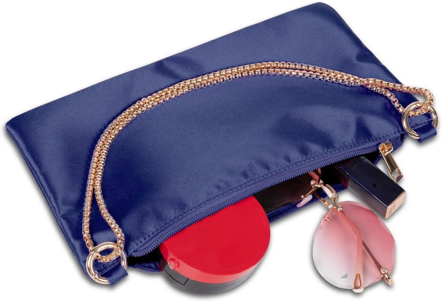 Womens Satin Evening Bag Clutch Purse Handbag for Women Wedding Shoulder Bag with 2 Chains for Formal Cocktail Party