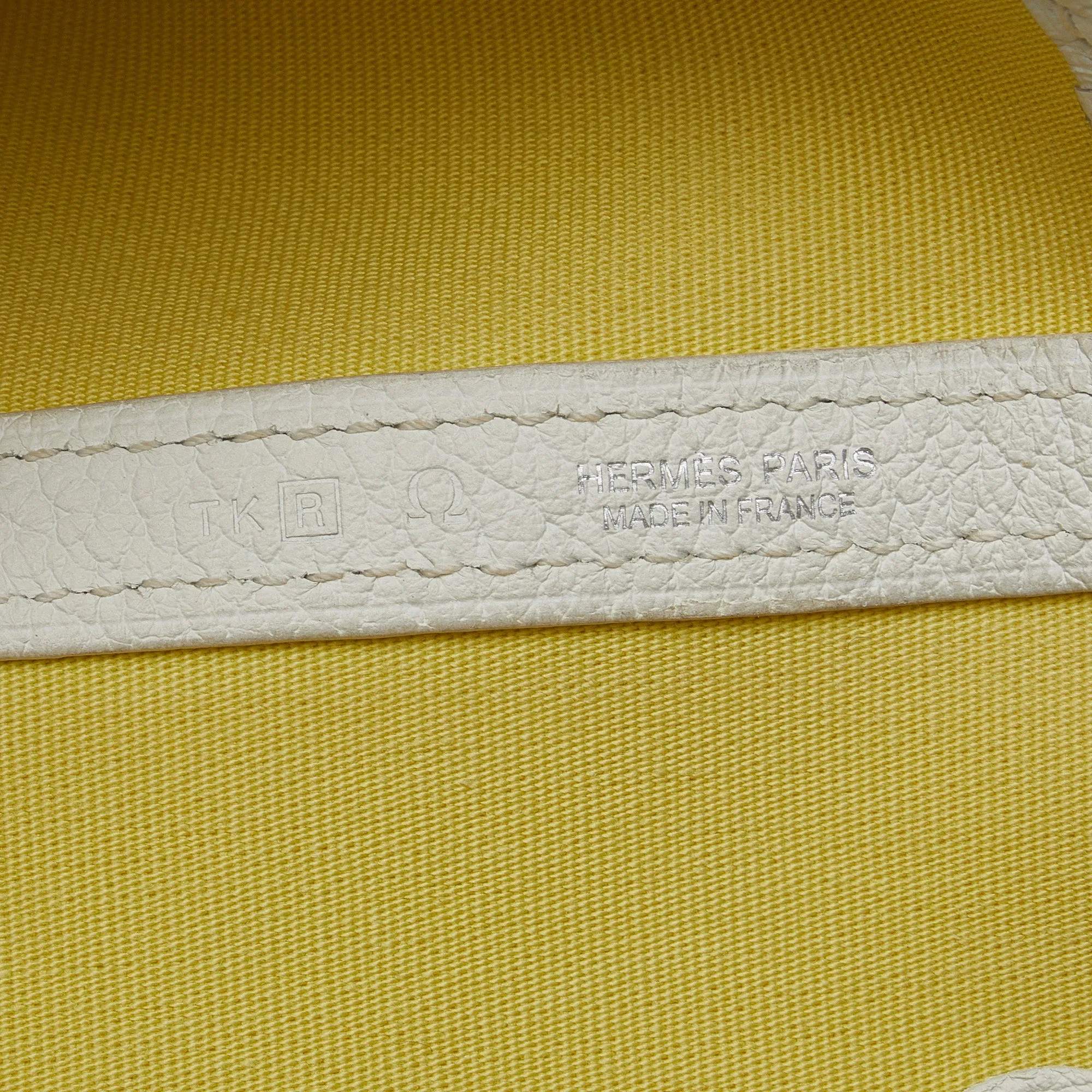 Yellow Hermès Toile Garden Party TPM Tote Bag