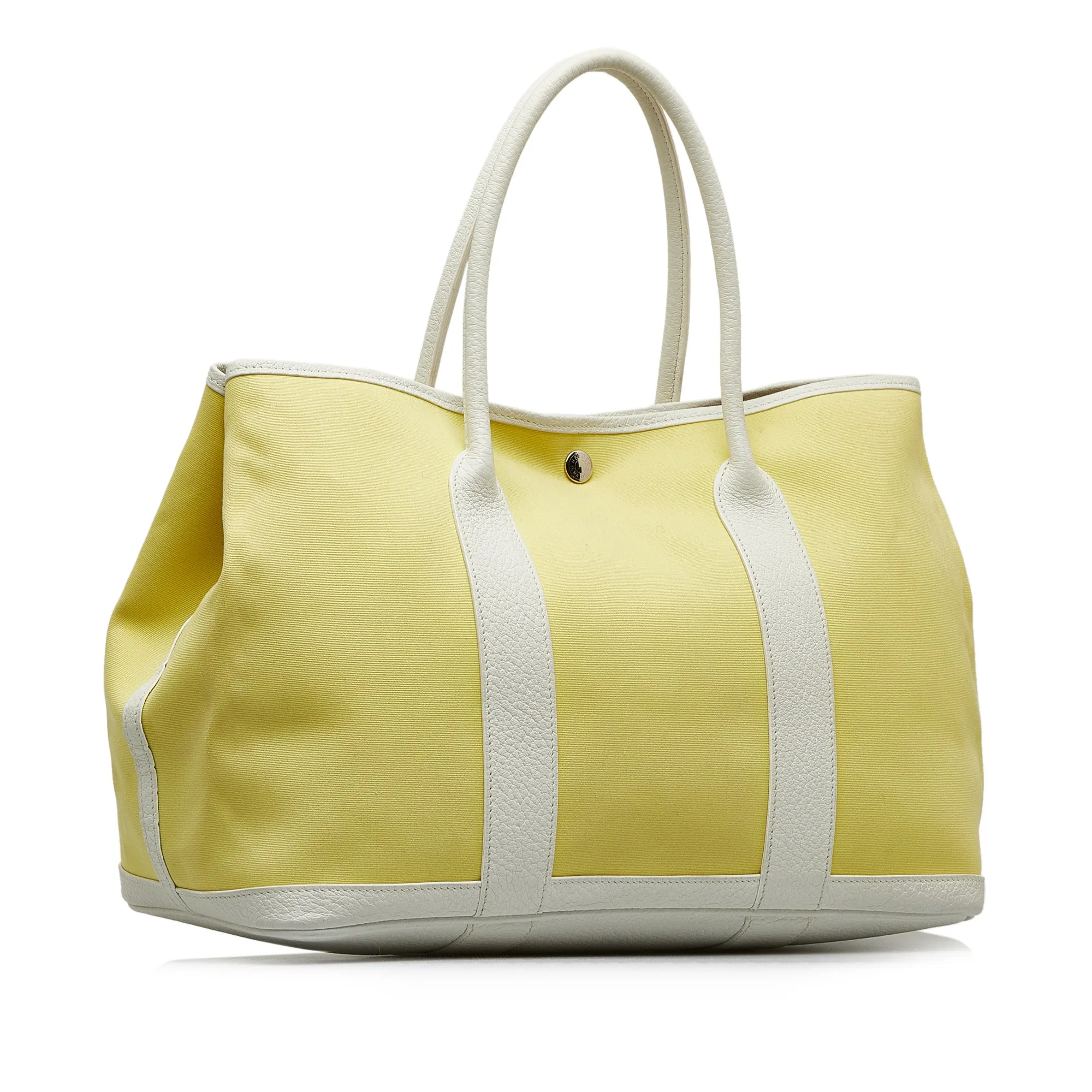 Yellow Hermès Toile Garden Party TPM Tote Bag