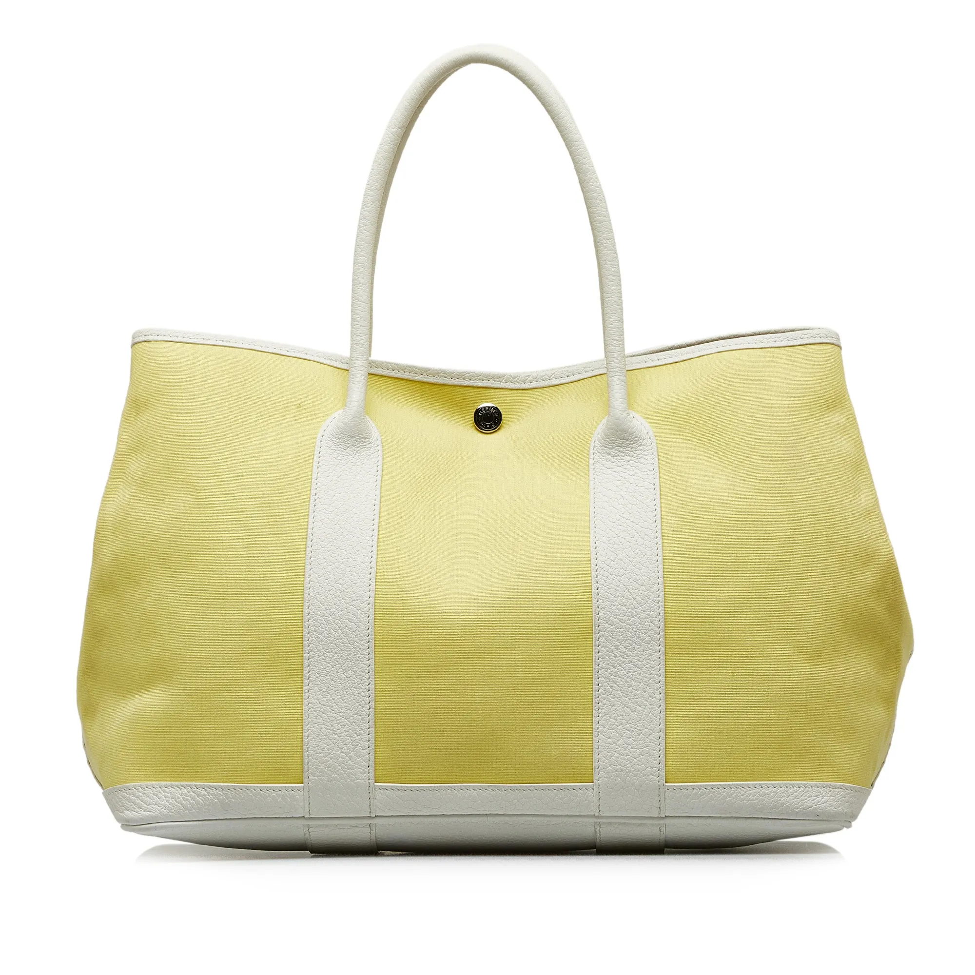 Yellow Hermès Toile Garden Party TPM Tote Bag
