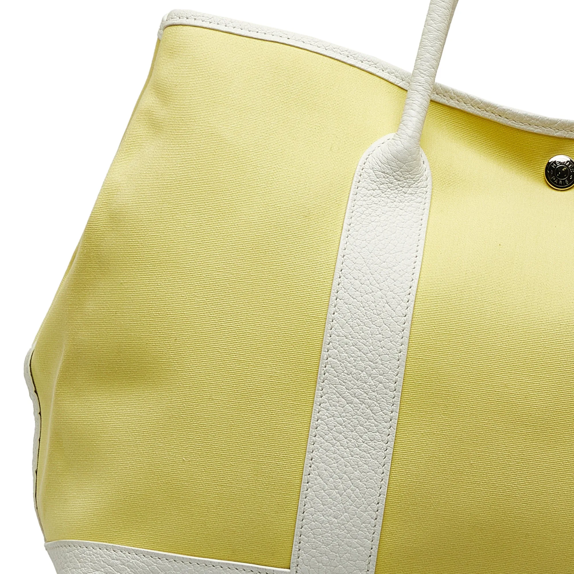 Yellow Hermès Toile Garden Party TPM Tote Bag