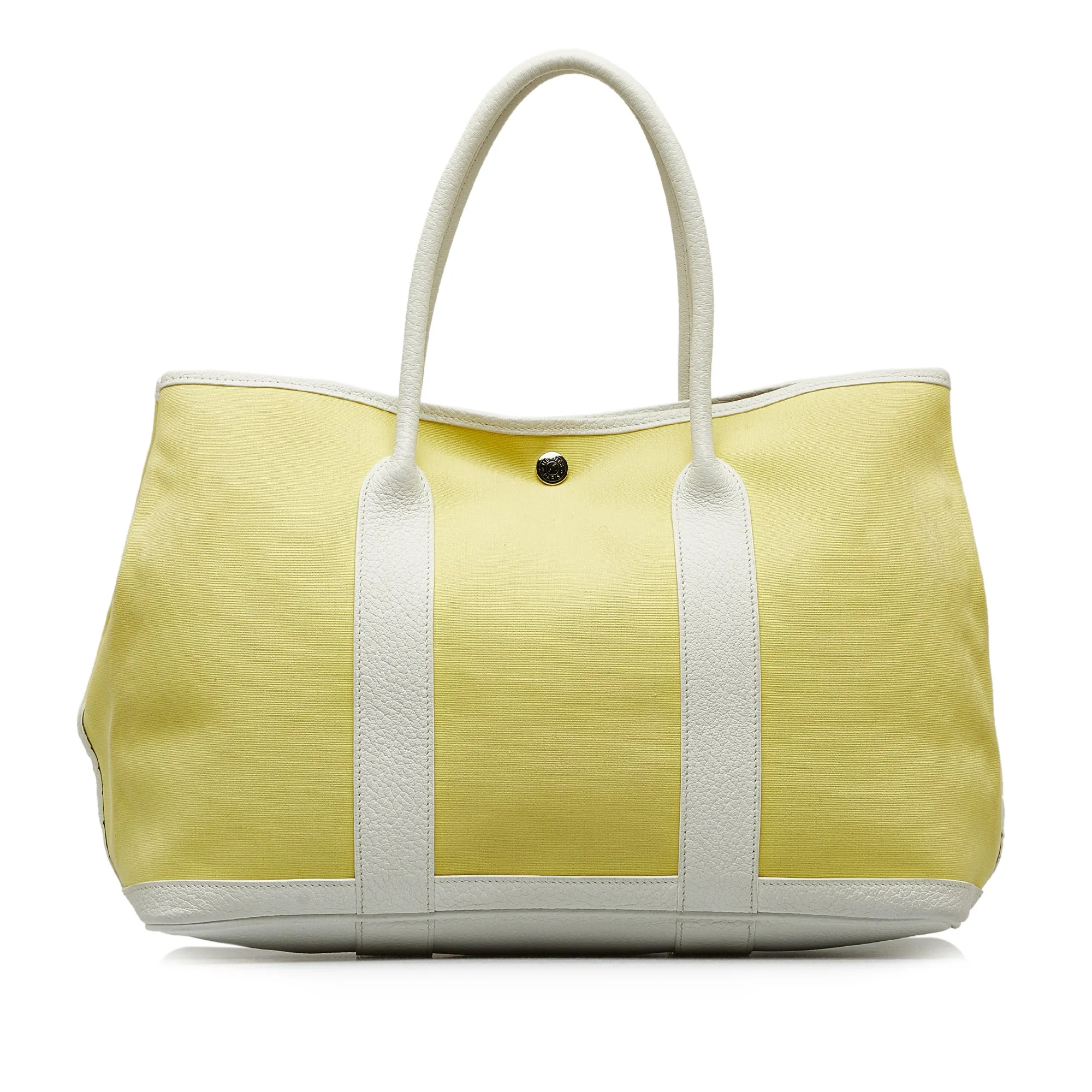 Yellow Hermès Toile Garden Party TPM Tote Bag